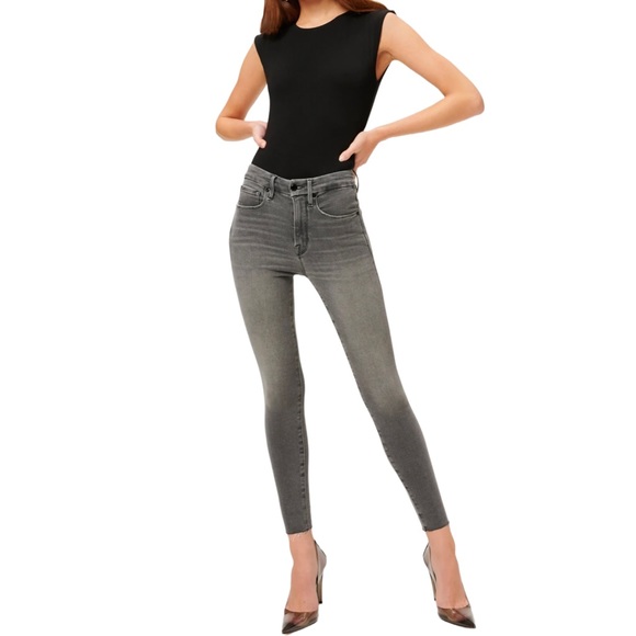 GOOD AMERICAN Good Waist Cropped Jeans - Picture 2 of 5